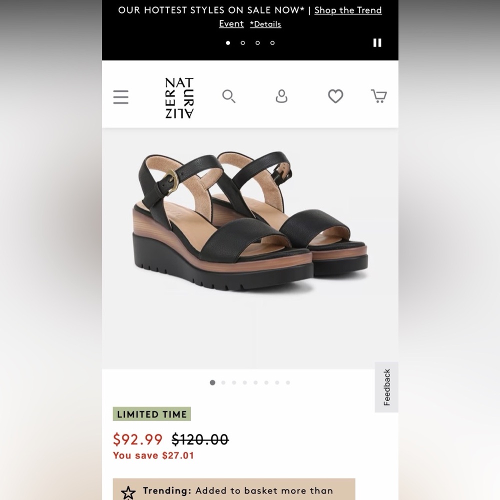 NATURALIZER GRACIELA WEDGE SANDAL - Picture 2 of 10